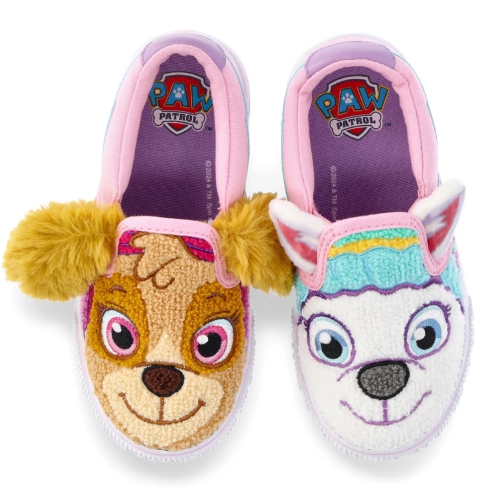 Paw Patrol Toddler Girls Fuzzy Canvas Slip On Sneakers Shoes Size 11T NWT - Picture 1 of 5